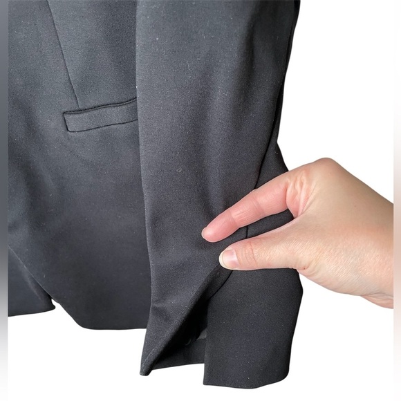 Spanx Perfect Collarless Blazer Womens Size Small In Black Office Career - Picture 6 of 15